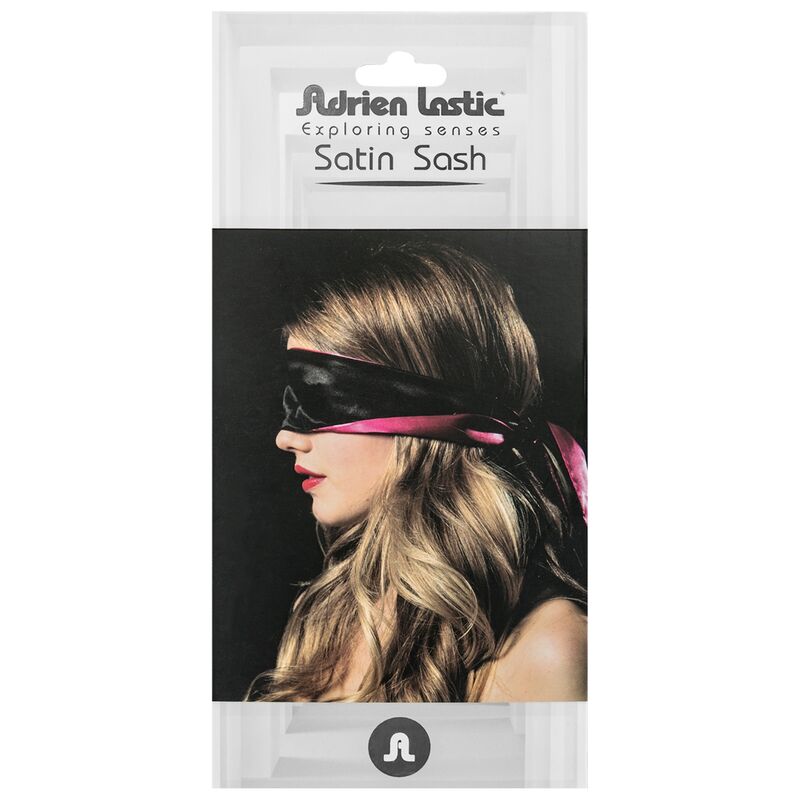 ADRIEN LASTIC - WENDBARER SATINBANDAGE IN ROSA/SCHWARZ