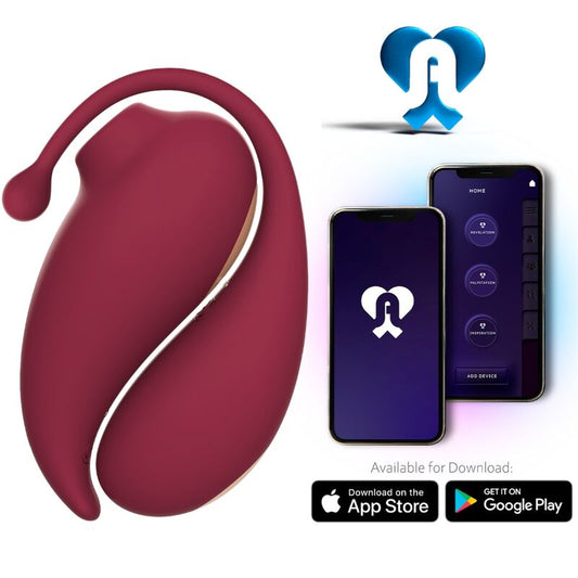 ADRIEN LASTIC - INSPIRATION CLITORIS SUCKER + VIBRATING EGG ROSSO - APP GRATUITA