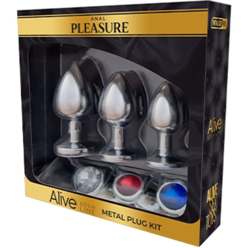 ALIVE - ANAL PLEASURE KIT 3 STECKER METALL