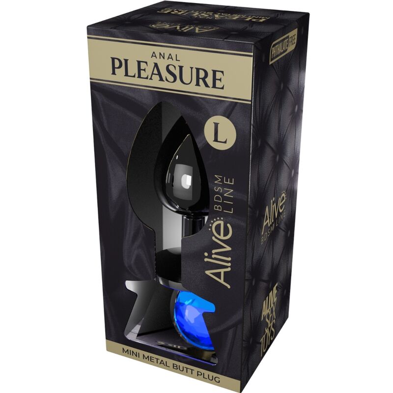 ALIVE - MINI PLUG PIACERE ANALE METALLO BLU TAGLIA L