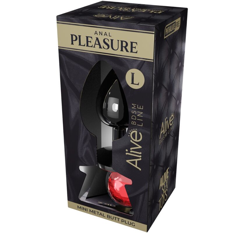 ALIVE - MINI PLUG PIACERE ANALE METALLO ROSSO TAGLIA L