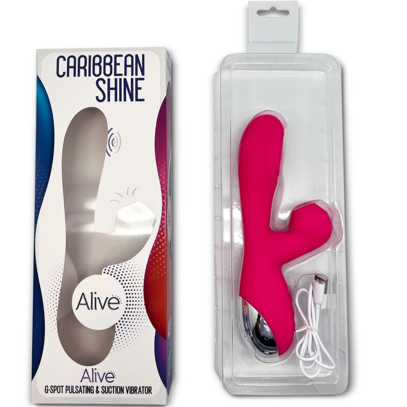 ALIVE - VIBRATORE E SUCCHIATORE CARIBBEAN SHINE FUCSIA