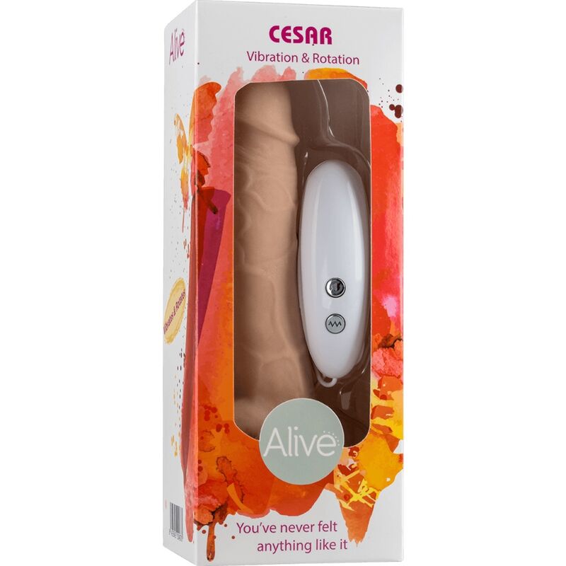 ALIVE - CESAR VIBRATORE E ROTATORE PER PENE REALISTICO 17,5 CM