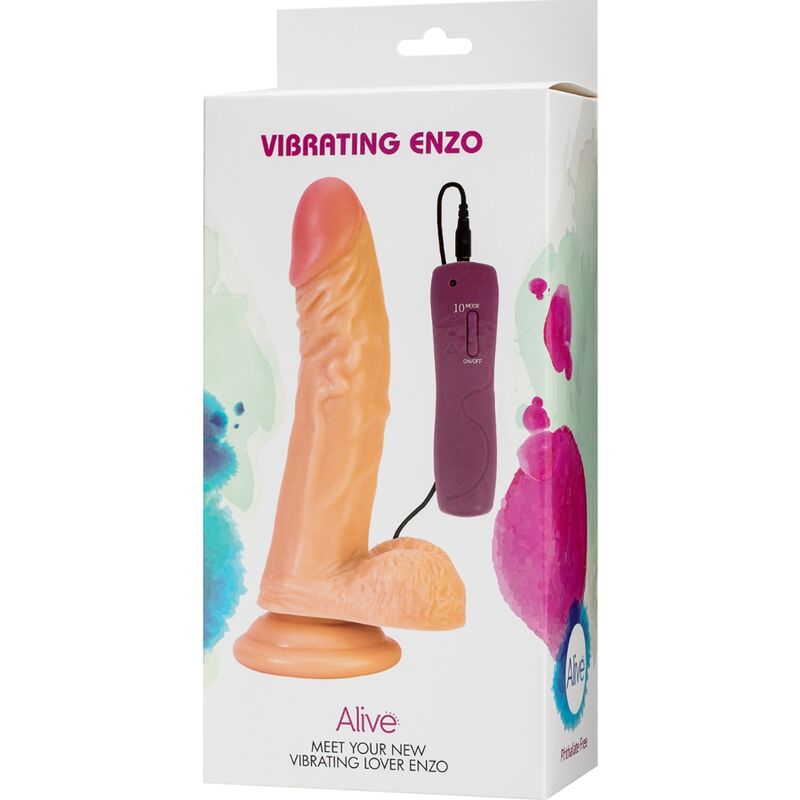 ALIVE - ENZO REALISTIC PENIS VIBRATOR 21 CM