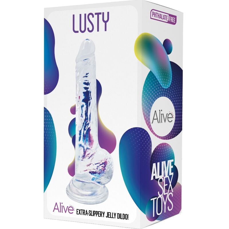 ALIVE - PENE REALISTICO LUSSUOSO TRASPARENTE 18 CM