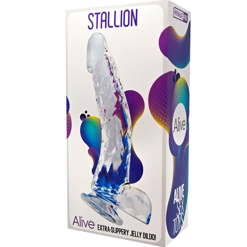 ALIVE - STALLION REALISTISCHER PENIS TRANSPARENT 22 CM