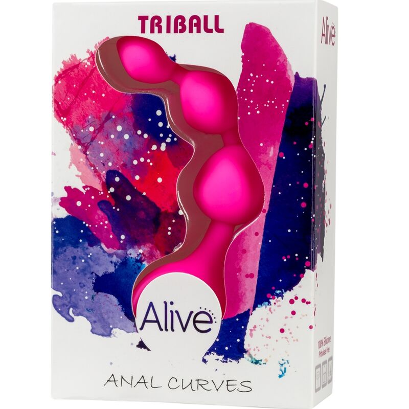 ALIVE - TRIBALL ROSA ANALKUGELN AUS SILIKON 15 CM