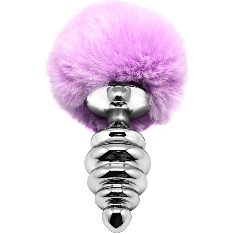 ALIVE - ANAL PLEASURE PLUG SPIRAL METALL FLUFFY VIOLETT GRÖSSE L