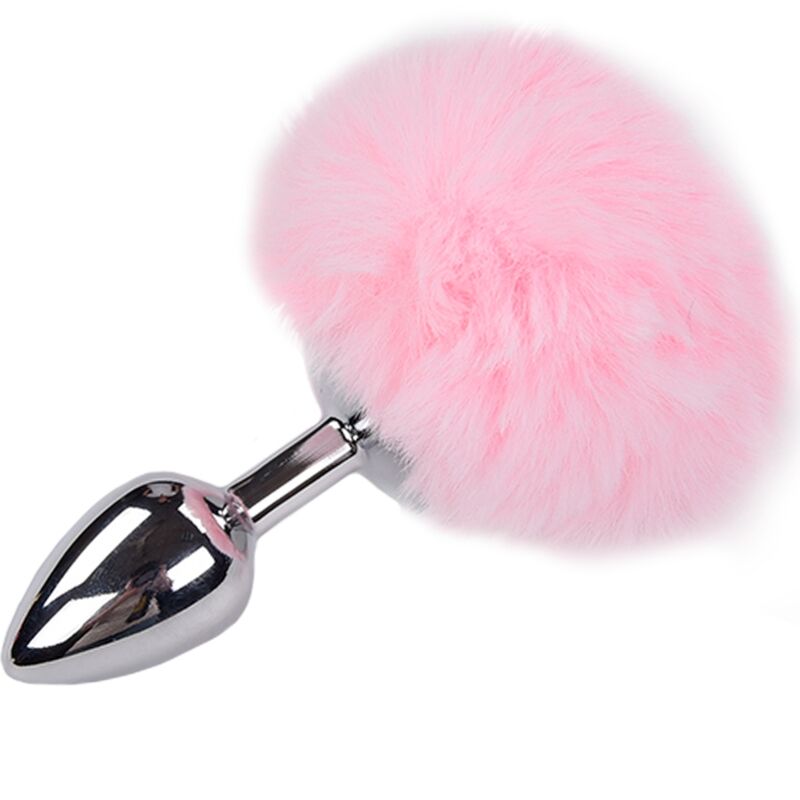 ALIVE - ANAL PLEASURE PLUG GLATTES METALL FLUFFY ROSA GRÖSSE L