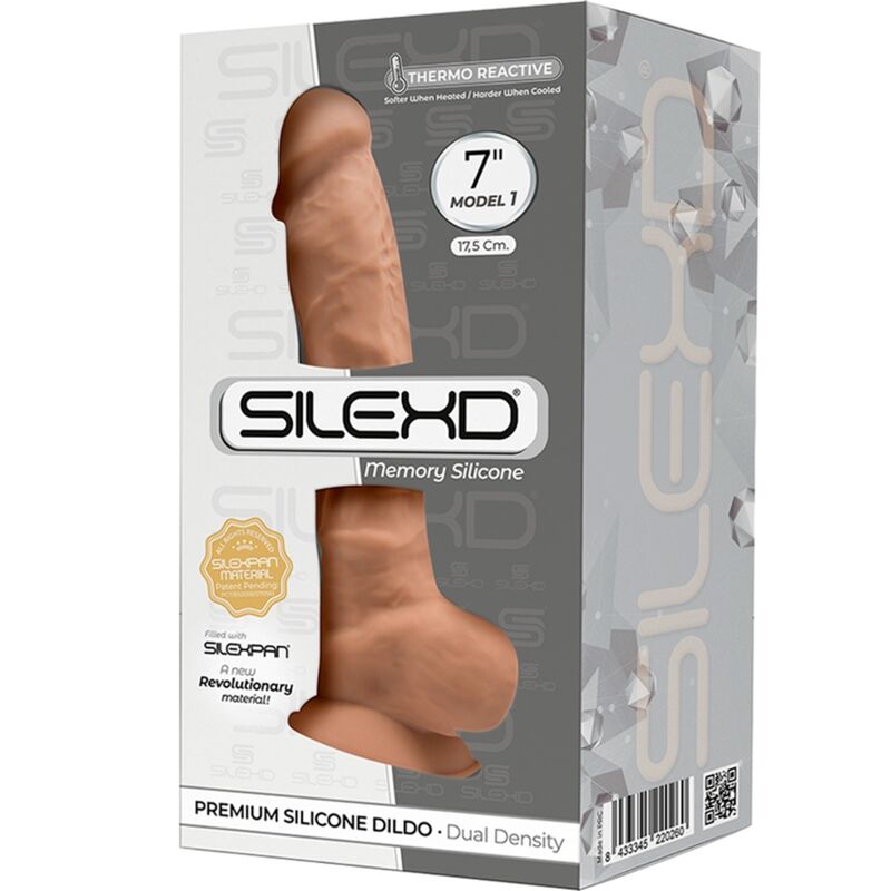 SILEXD - MODELL 1 REALISTISCHER PENIS PREMIUM SILEXPAN SILIKON KARAMELL 17,5 CM