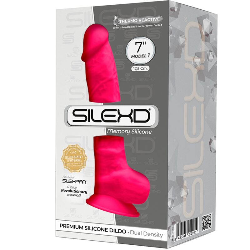 SILEXD - MODELL 1 REALISTISCHER PENIS PREMIUM SILEXPAN SILIKON PINK 17,5 CM