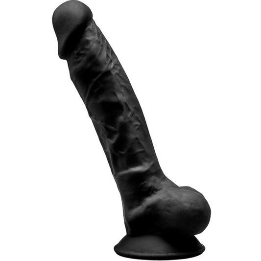 SILEXD - MODELL 1 REALISTISCHER PENIS PREMIUM SILEXPAN SILIKON SCHWARZ 17,5 CM