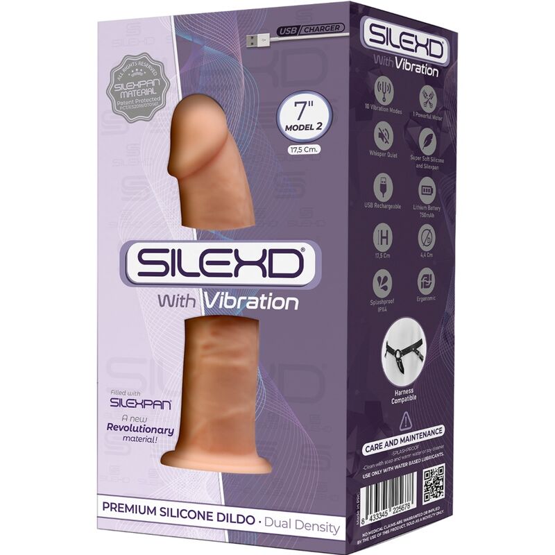 SILEXD - MODELL 1 REALISTISCHER PENISVIBRATOR SILIKON PREMIUM SILEXPAN 17,5 CM