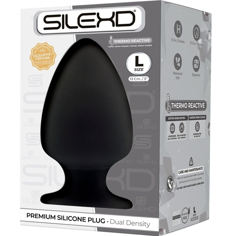 SILEXD - MODELLO 1 TAPPO ANALE SILEXPAN PREMIUM SILICONE PREMIUM TERMOREATTIVO TAGLIA L