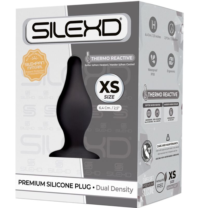 SILEXD - MODELLO 2 TAPPO ANALE SILEXPAN PREMIUM SILICONE PREMIUM TERMOREATTIVO TAGLIA XS