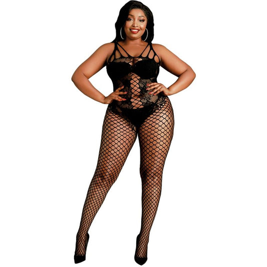 MOONLIGHT - MODELLO 4 BODYSTOCKING NERO TAGLIA FORTE