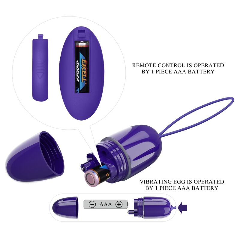 PRETTY LOVE - SELKIE YOUTH MINI VIBRATING EGG VIOLET REMOTE CONTROL