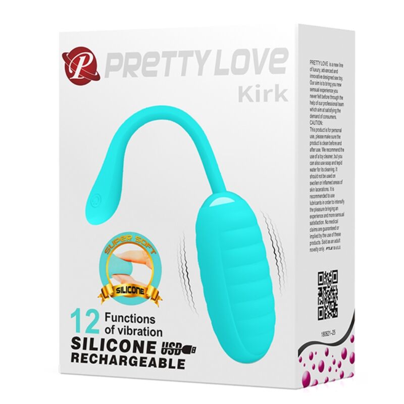 PRETTY LOVE - KIRK UOVO VIBRANTE RICARICABILE VERDE CHIARO