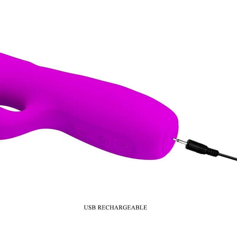 PRETTY LOVE - MELANIE PURPLE RECHARGEABLE RABBIT VIBRATOR