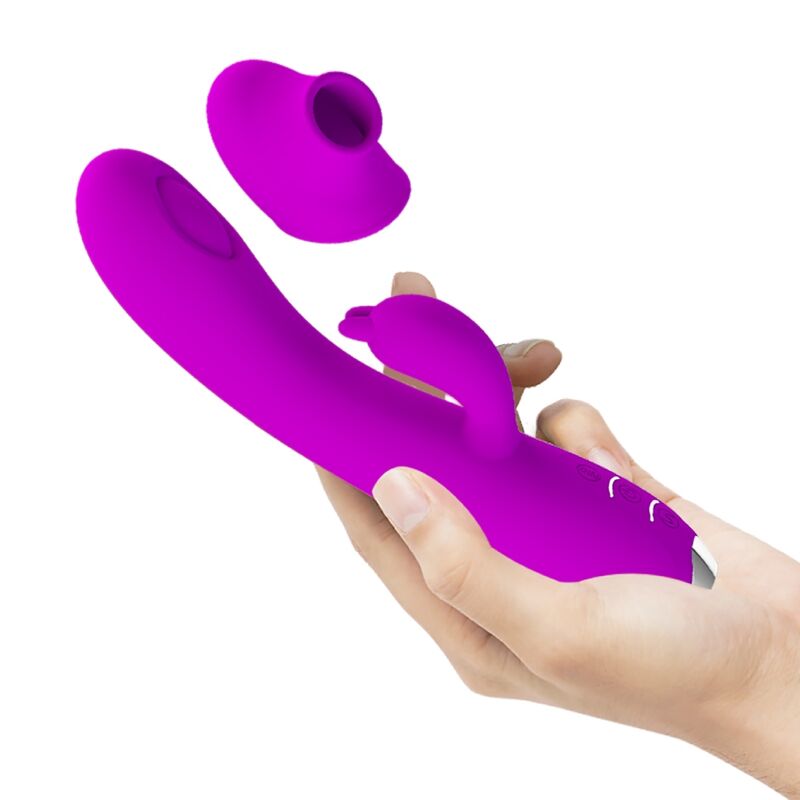 PRETTY LOVE - REGINA RECHARGEABLE VIBRATOR-SUCKER PURPLE