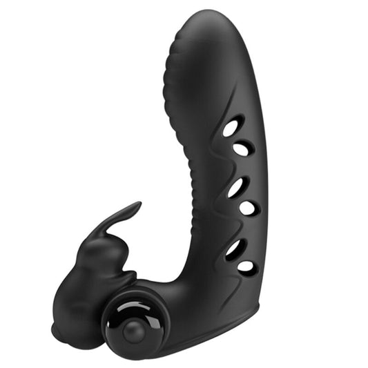 PRETTY LOVE - VANCE SCHWARZE KANINCHENVIBRATOR-FINGERABDECKUNG