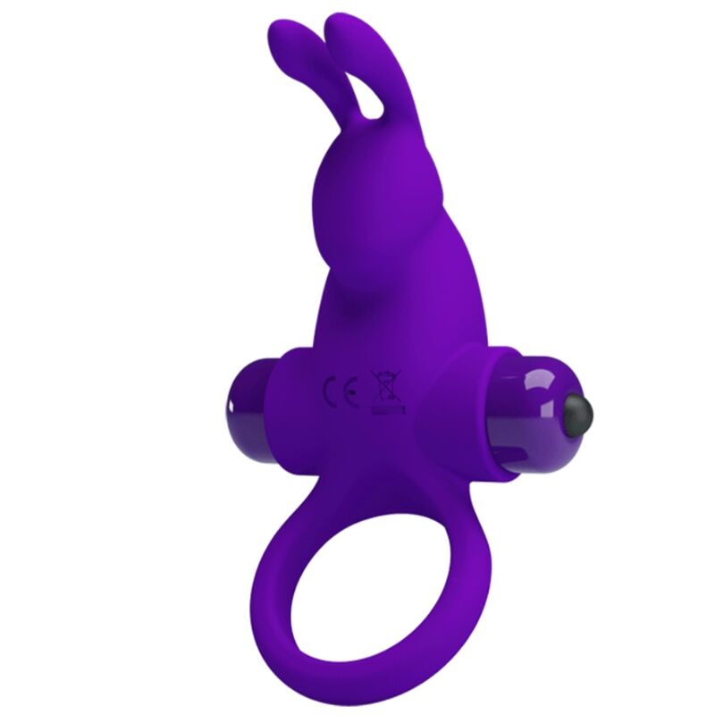 PRETTY LOVE - ANELLO VIBRATORE I CONIGLIO PER PENE VIOLA