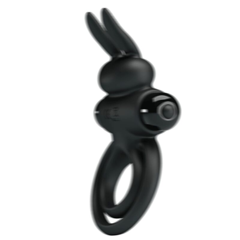 PRETTY LOVE - VIBRATOR III ANELLO CONIGLIO PER PENE NERO