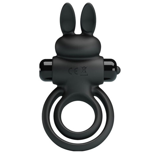 PRETTY LOVE - VIBRATOR III RABBIT RING FÜR SCHWARZEN PENIS