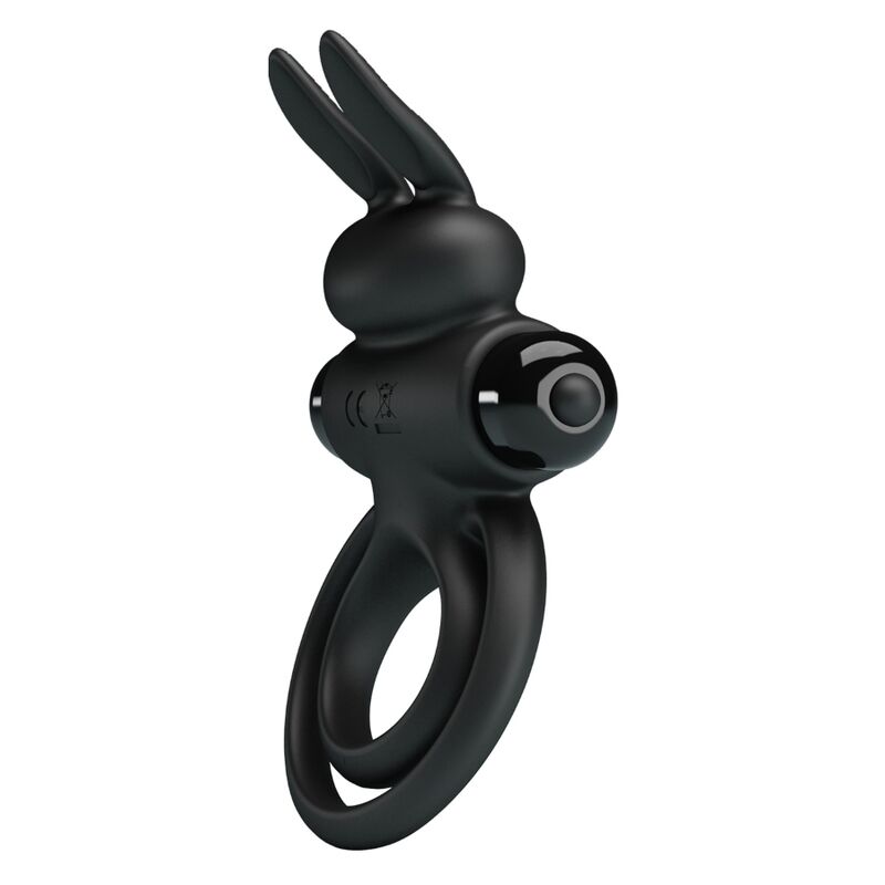 PRETTY LOVE - VIBRATOR III ANELLO CONIGLIO PER PENE NERO