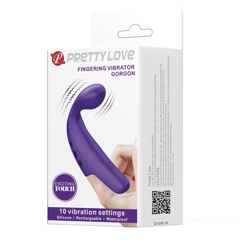 PRETTY LOVE - GORGON PURPLE RECHARGEABLE FINGER VIBRATOR