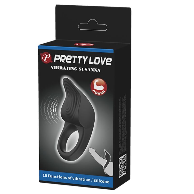 PRETTY LOVE - SUSANNA ANELLO PER PENE VIBRANTE NERO