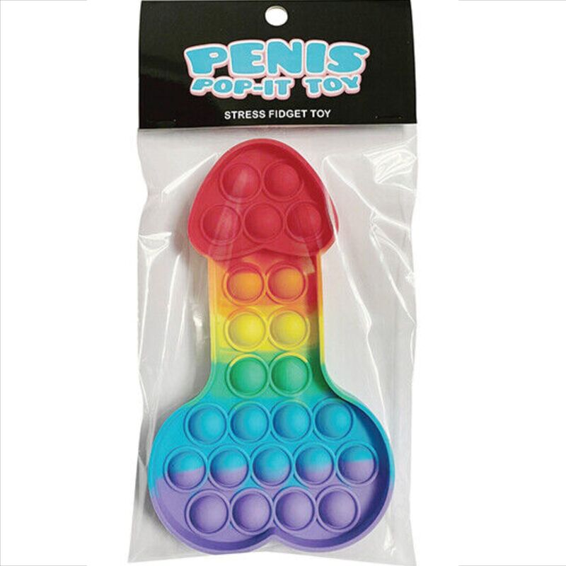 KHEPER GAMES - GIOCATTOLO ANTISTRESS A FORMA DI PENE POP-IT MULTICOLORE