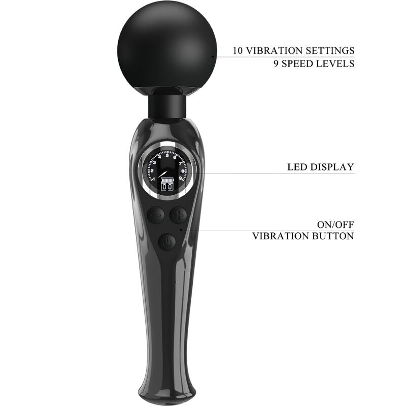 PRETTY LOVE - SKYLER VIBRATOR WAND BLACK