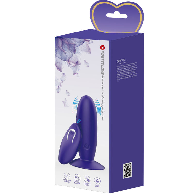 PRETTY LOVE - YOUTH PLUG VIBRATORE ANALE TELECOMANDO VIOLA