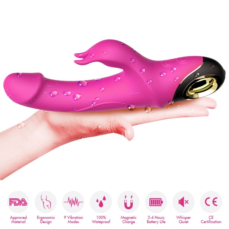 ARMONY - METEROR DILDO VIBRATOR KANINCHENROTATOR FUCHSIA