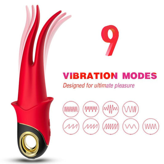 ARMONY - VIBRATORE OMBRA DOPPIA TESTA TEASING ROSSO