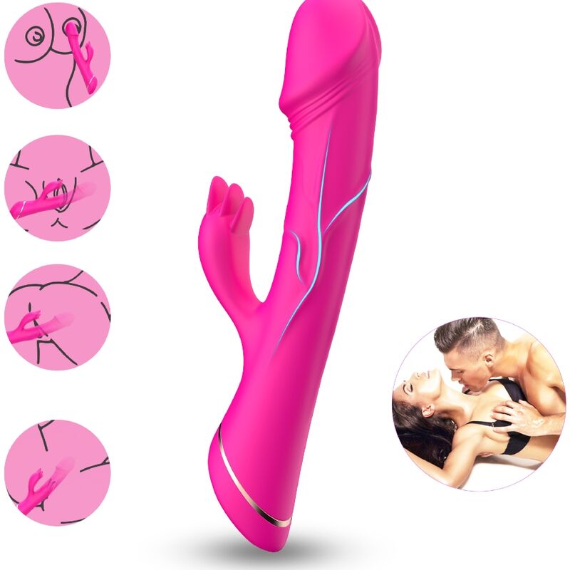 ARMONY - DILDO VIBRATORE RABBIT SILICONE FUCSIA