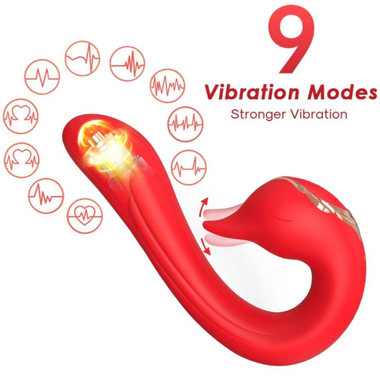 ARMONY - DELFIN VIBRATOR MULTIPOSITION &amp; WÄRMEEFFEKT ROT