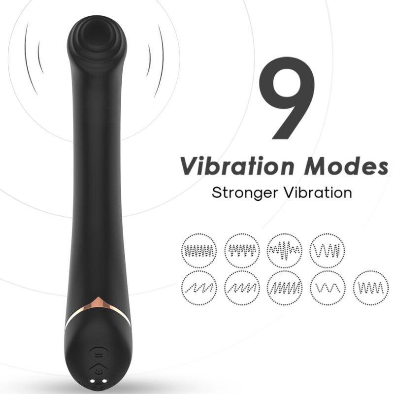 ARMONY - VIBRATORE FALT HEAD SILICONE NERO