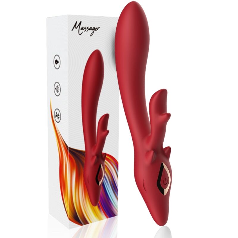 ARMONY - VIBRATORE ALCE CONIGLIO CURVO ROSSO