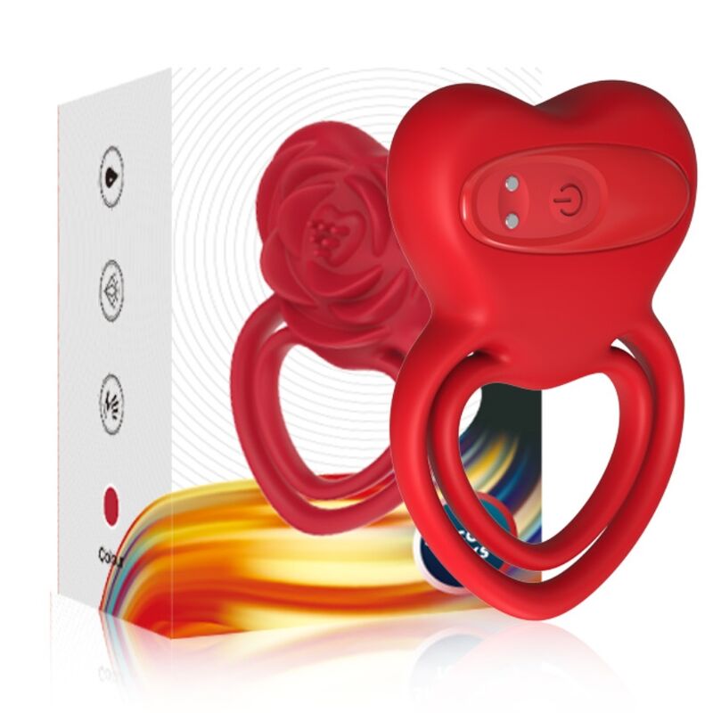 ARMONY - VIBRATORE AD ANELLO CUORE ROSSO