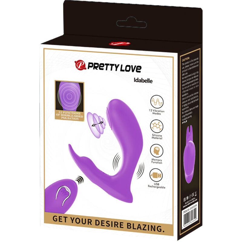 PRETTY LOVE - IDABELLE VIBRATION &amp; PULSATION FERNBEDIENUNG VIOLETT