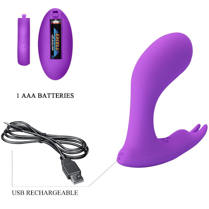 PRETTY LOVE - IDABELLE VIBRATION & PULSATION REMOTE CONTROL VIOLET