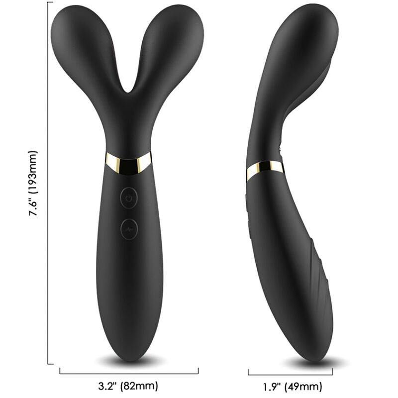 ARMONY - Y-WAND MASSAGGIATORE E VIBRATORE DOPPIA TESTA NERO