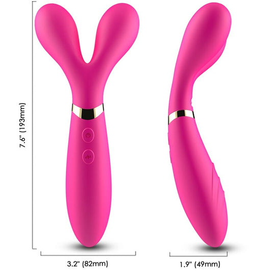 ARMONY - MASSAGGIATORE E VIBRATORE Y-WAND DOPPIA TESTA FUCSIA