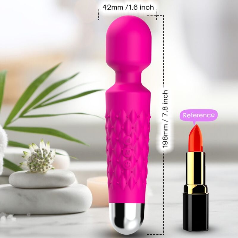 ARMONY - POSTINO MASSAGGIATORE E VIBRATORE SUPER FLESSIBILE TESTA FUCSIA
