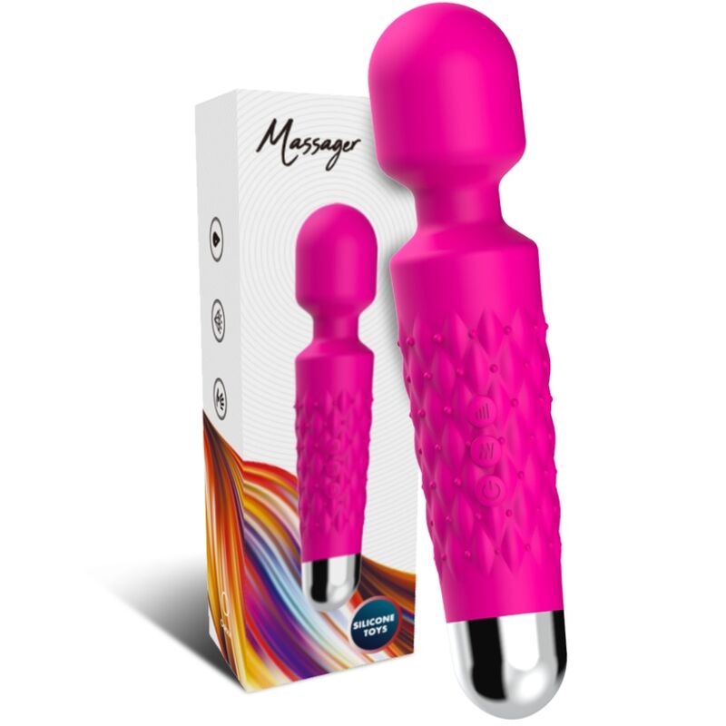 ARMONY - POSTINO MASSAGGIATORE E VIBRATORE SUPER FLESSIBILE TESTA FUCSIA