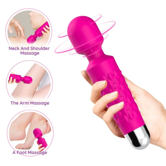ARMONY - POSTINO MASSAGGIATORE E VIBRATORE SUPER FLESSIBILE TESTA FUCSIA
