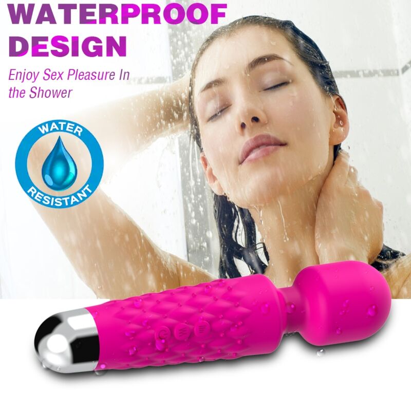 ARMONY - POSTINO MASSAGGIATORE E VIBRATORE SUPER FLESSIBILE TESTA FUCSIA
