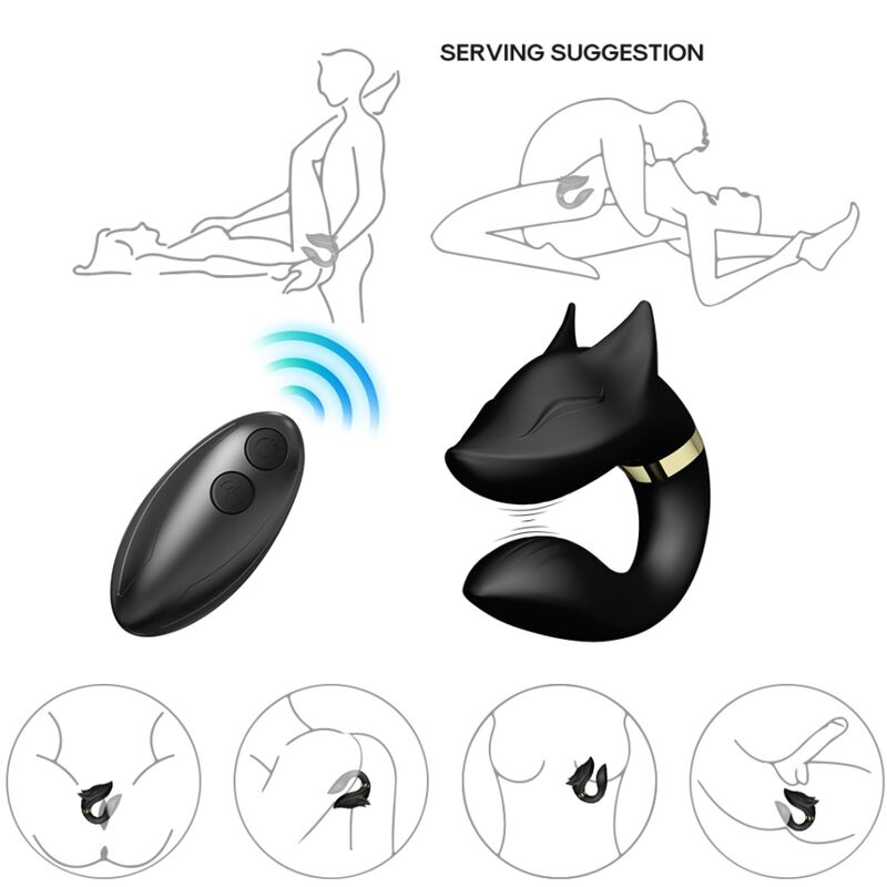 ARMONY - FOX VIBRATOR FÜR PAARE FERNBEDIENUNG SCHWARZ